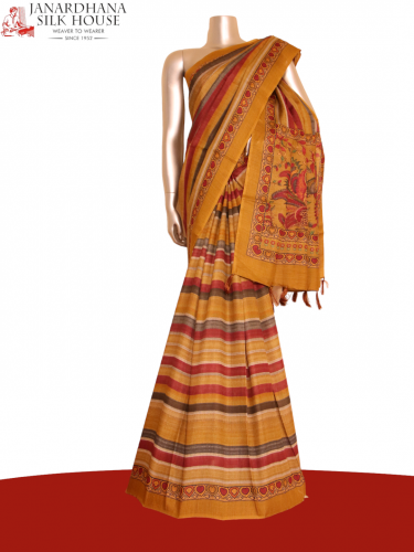 Pure Colorful Soft Tussar Silk Saree